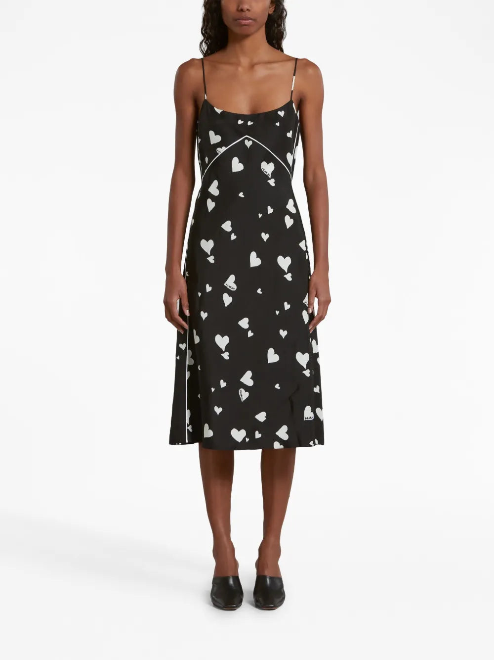 Bunch Of Hearts Silk Slip Dress