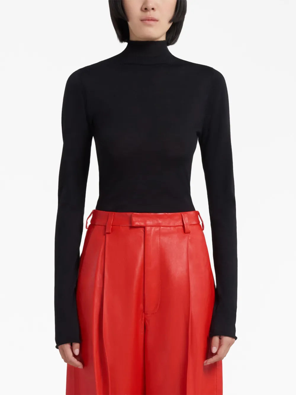 High-Neck Ribbed Jumper