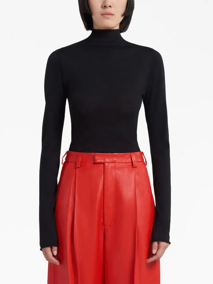 High-Neck Ribbed Jumper