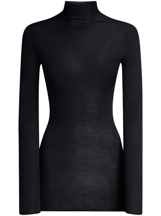 High-Neck Ribbed Jumper