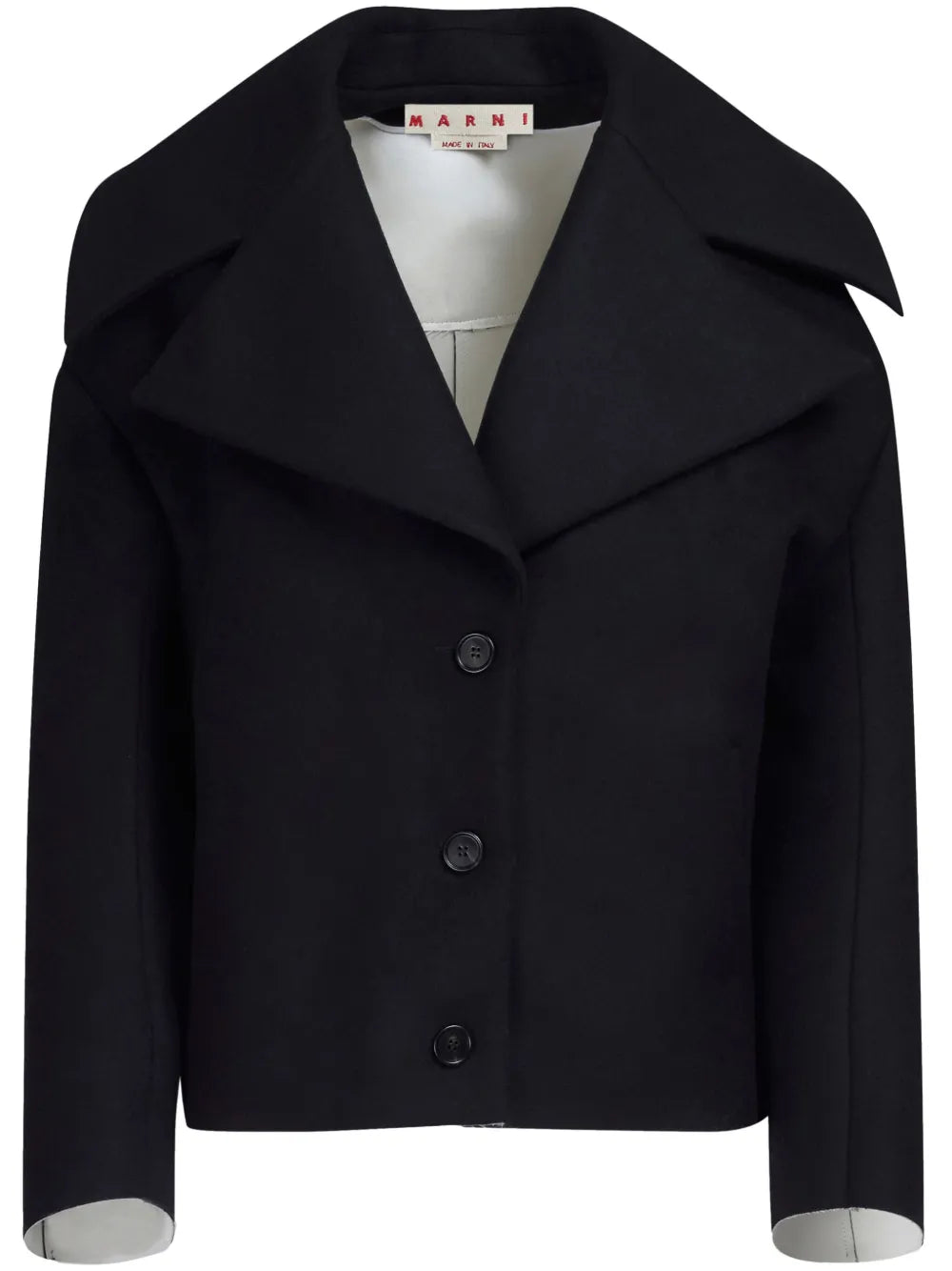 Notched-Collar Single-Breasted Jacket