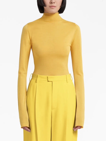 High-Neck Ribbed Jumper