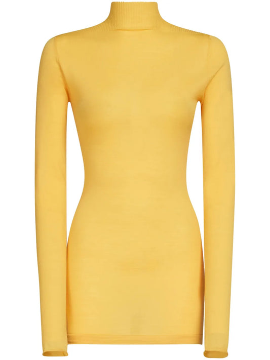 High-Neck Ribbed Jumper