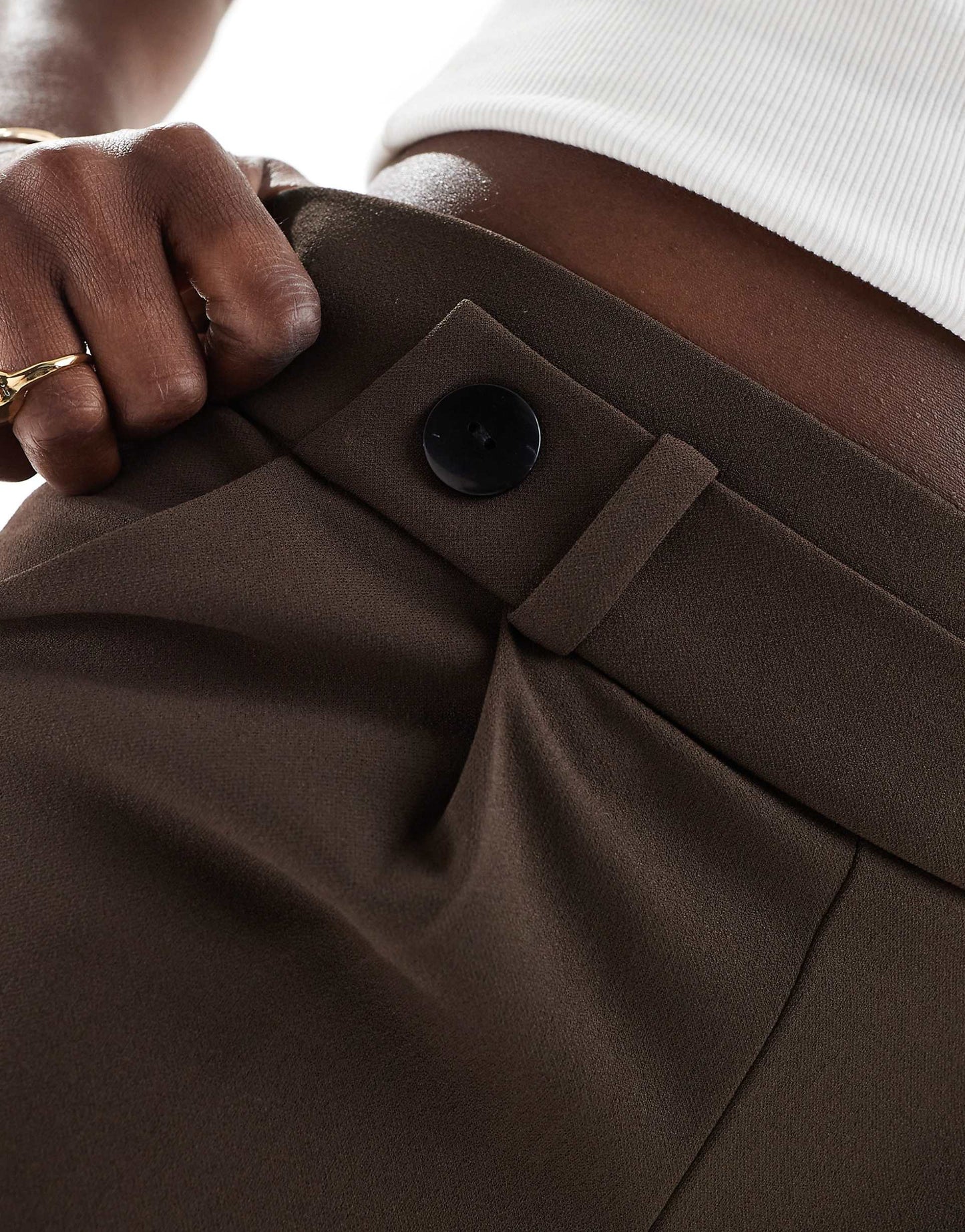 Button Detail Wide Leg Trouser Co-Ord