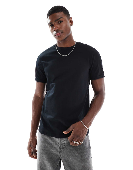 Essential Crew Neck T-Shirt With Roll Sleeve