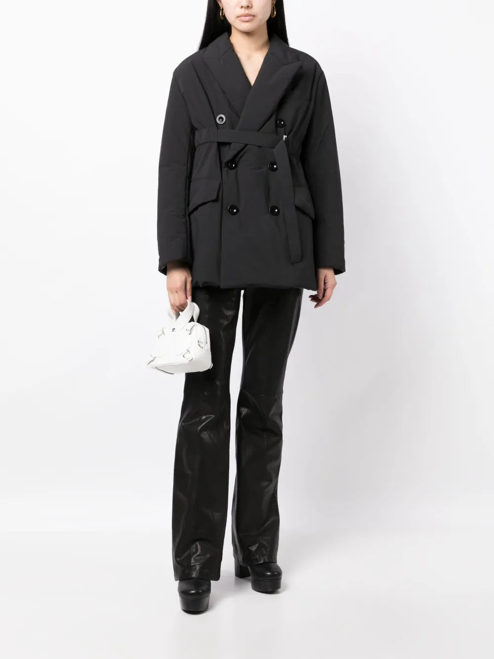 Double-Breasted Padded Trench Coat