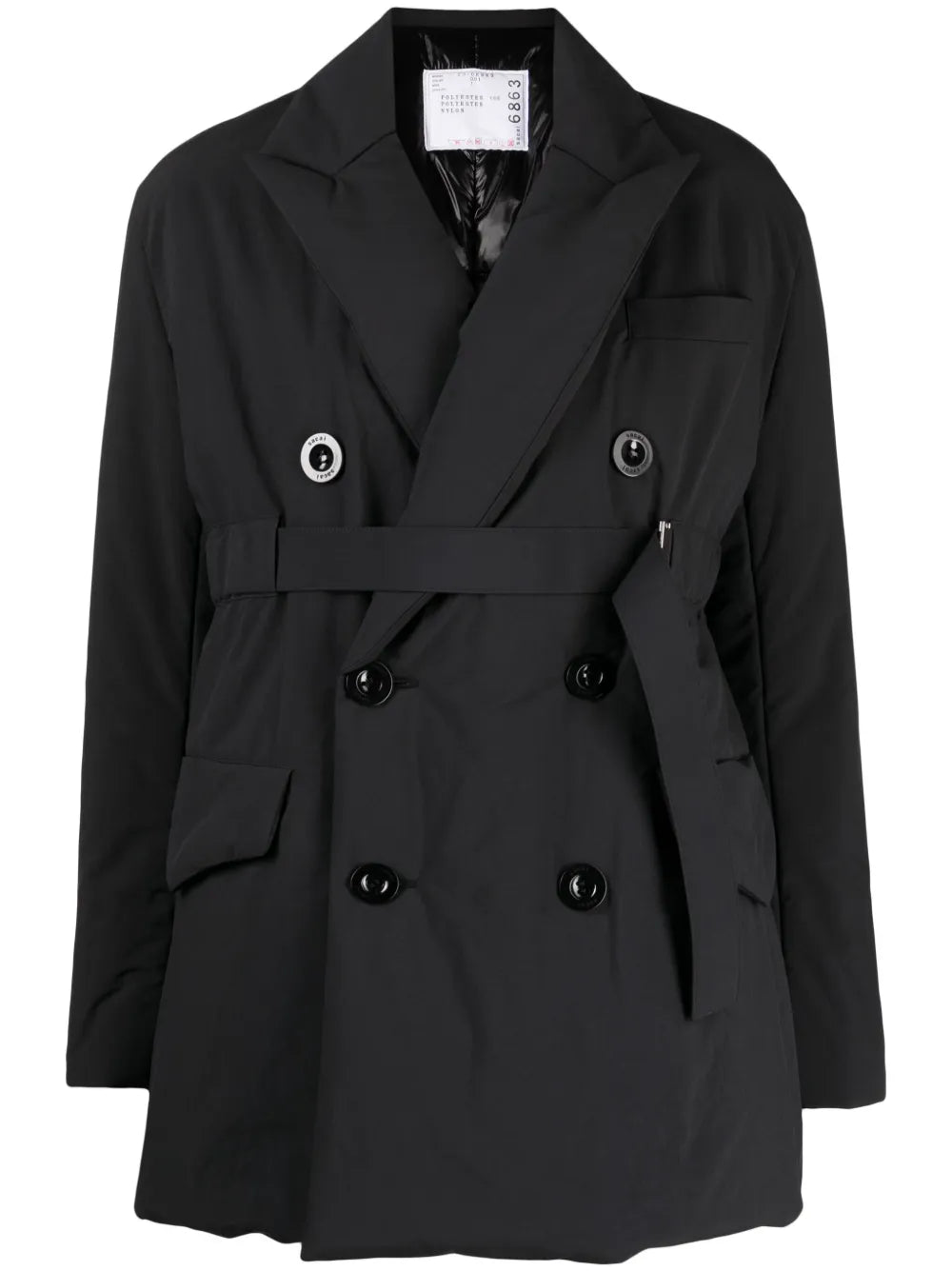 Double-Breasted Padded Trench Coat