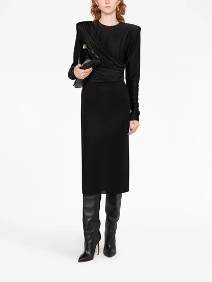 High-Waisted Midi Skirt