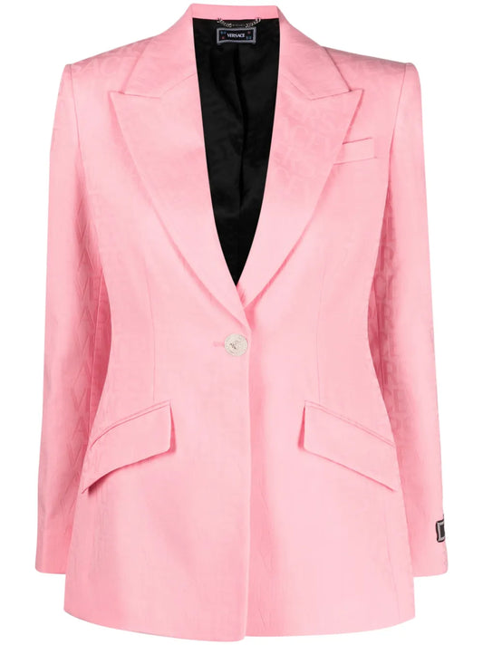 Allover-Jacquard Wool Blazer