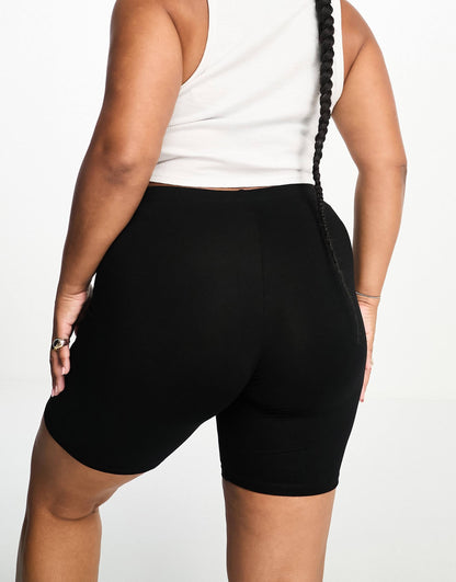 Curve 2 Pack Basic Legging Shorts