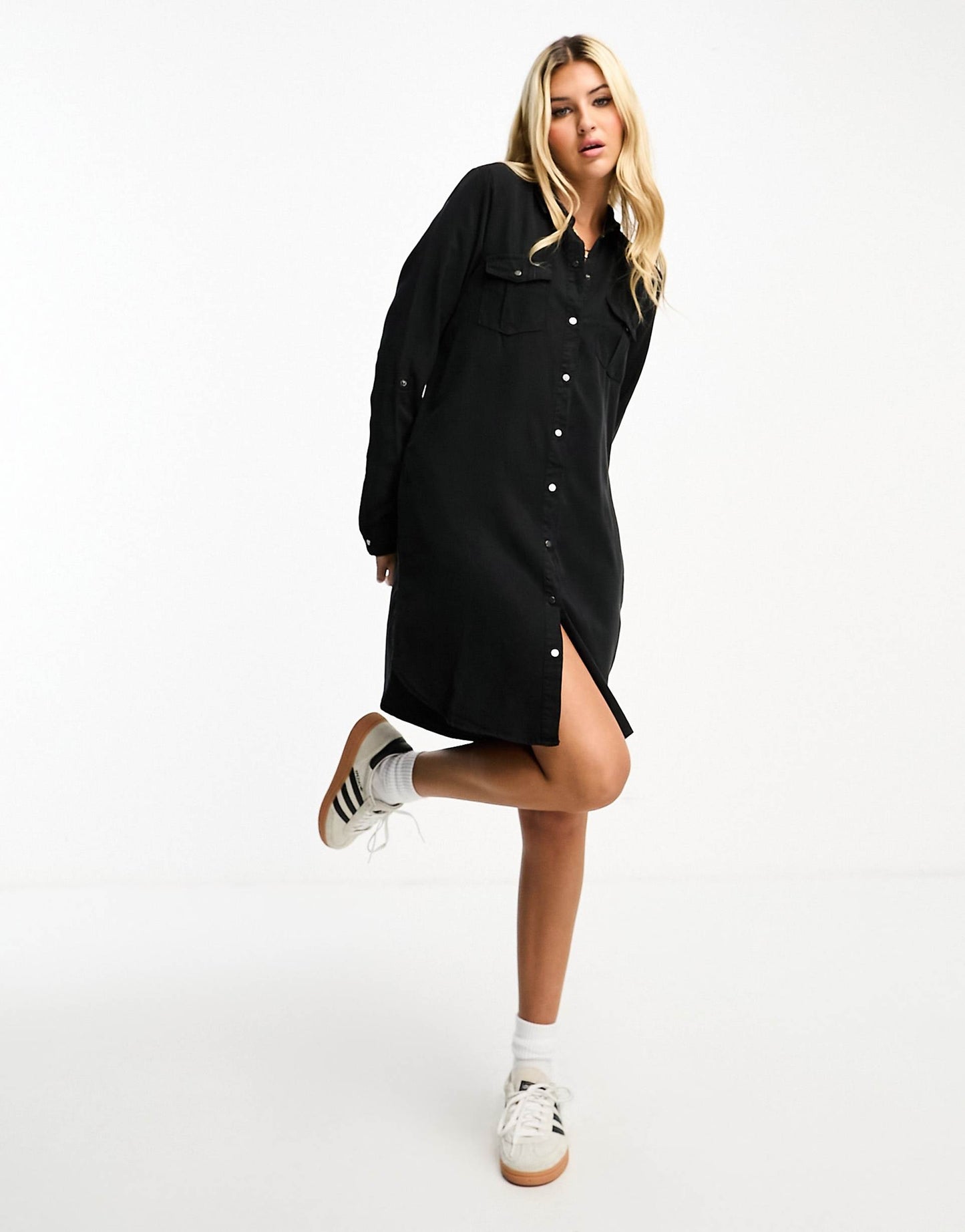 Button Through Shirt Mini Dress