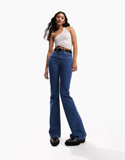 Mid Rise Flare Jeans