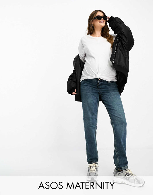 Maternity Slim Fit Comfort Mom Jeans