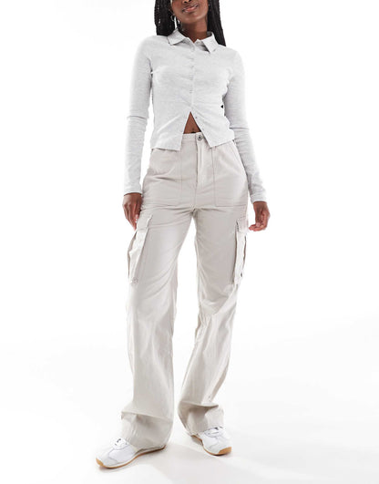 Straight Leg Cargo Trousers