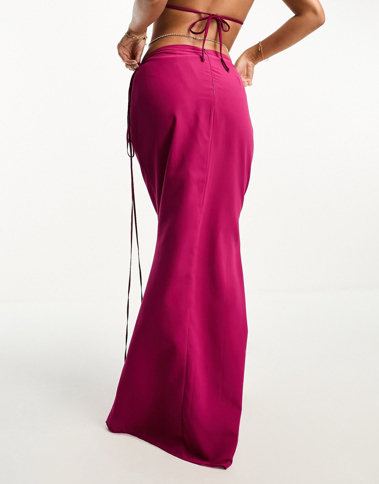 Sheer Tie Side Maxi Beach Skirt Co-Ord
