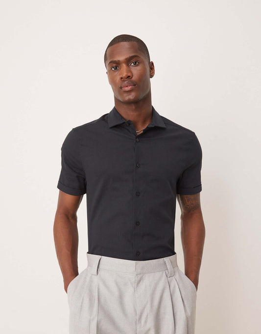 Skinny Fit Royal Oxford Shirt With Cutaway Collar