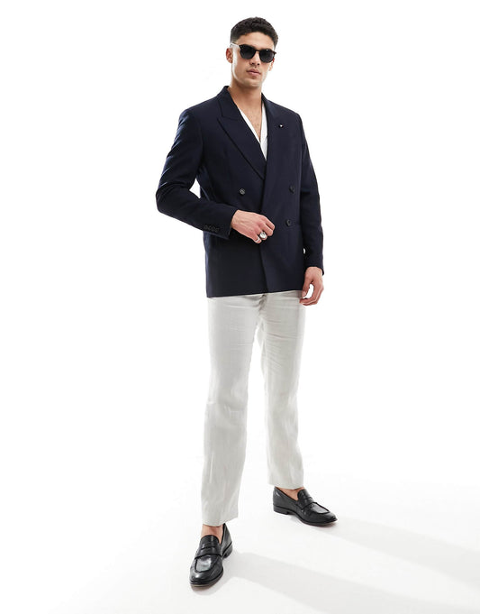 Flag Logo Double Breasted Blazer