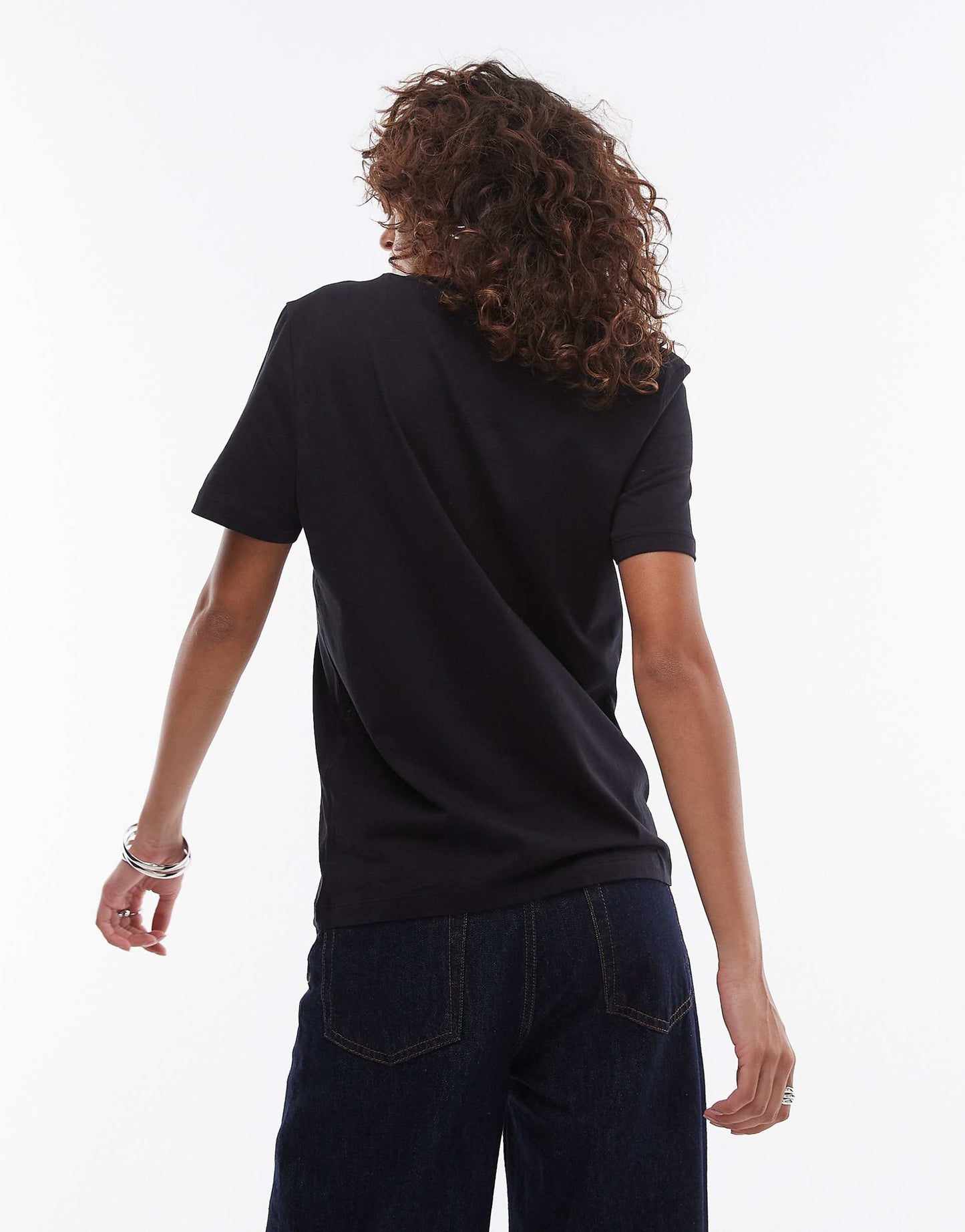Femme V Neck T-Shirt With Short Sleeves