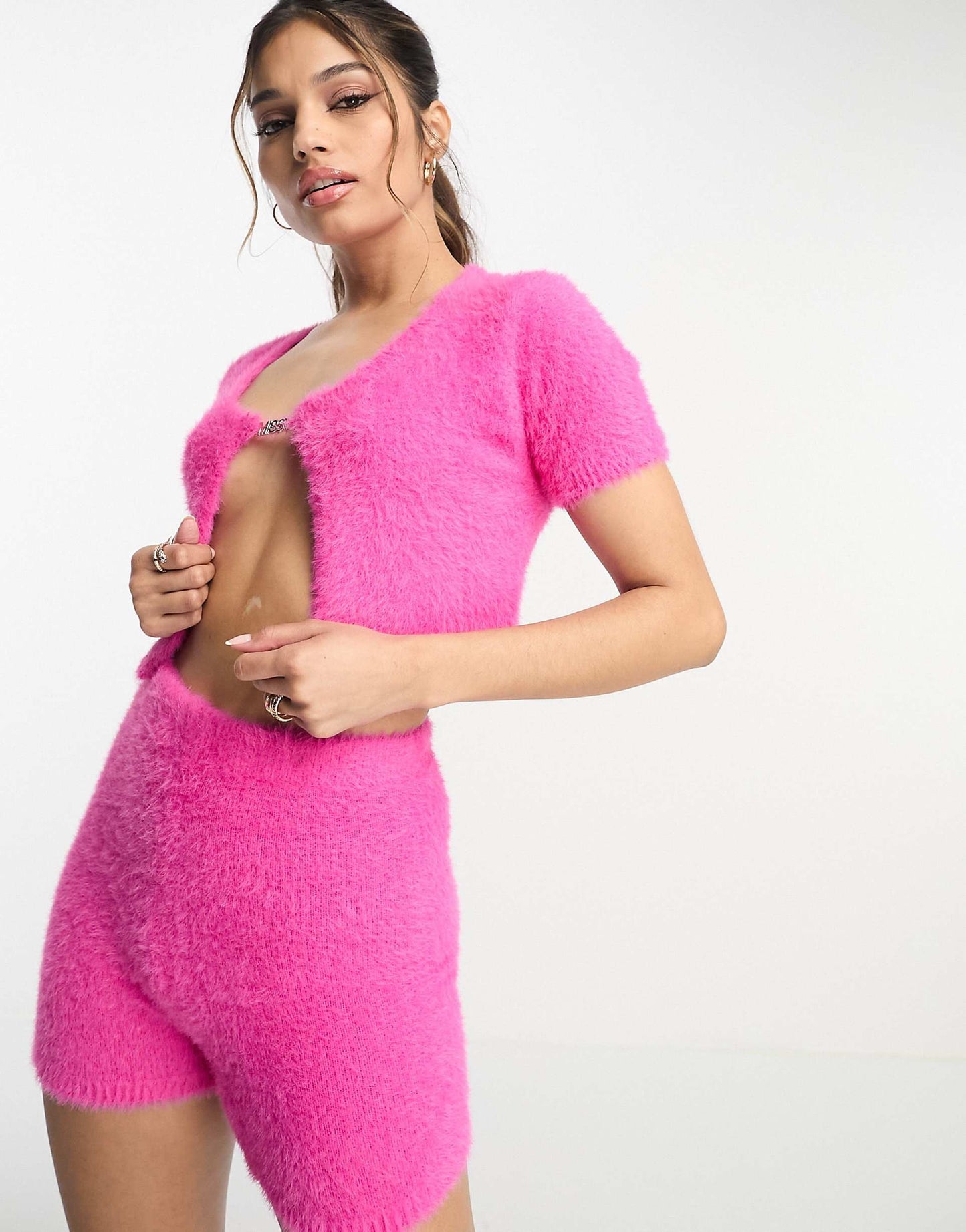 Fluffy Crop Top Co-Ord