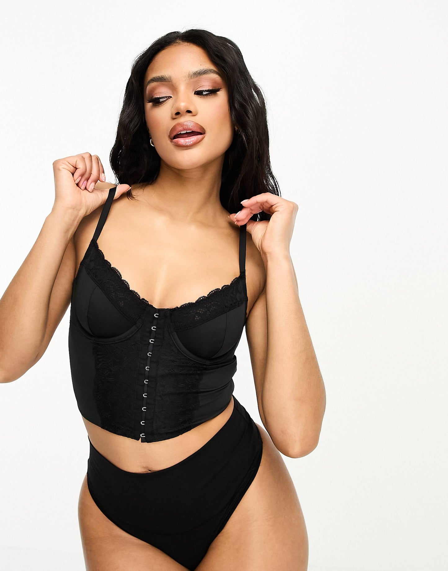 Hook And Eye Corset Bralette