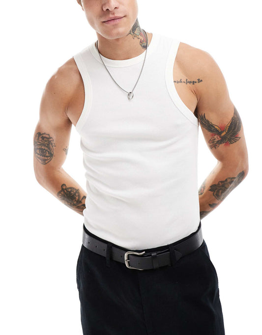 Muscle Fit Rib Racer Vest