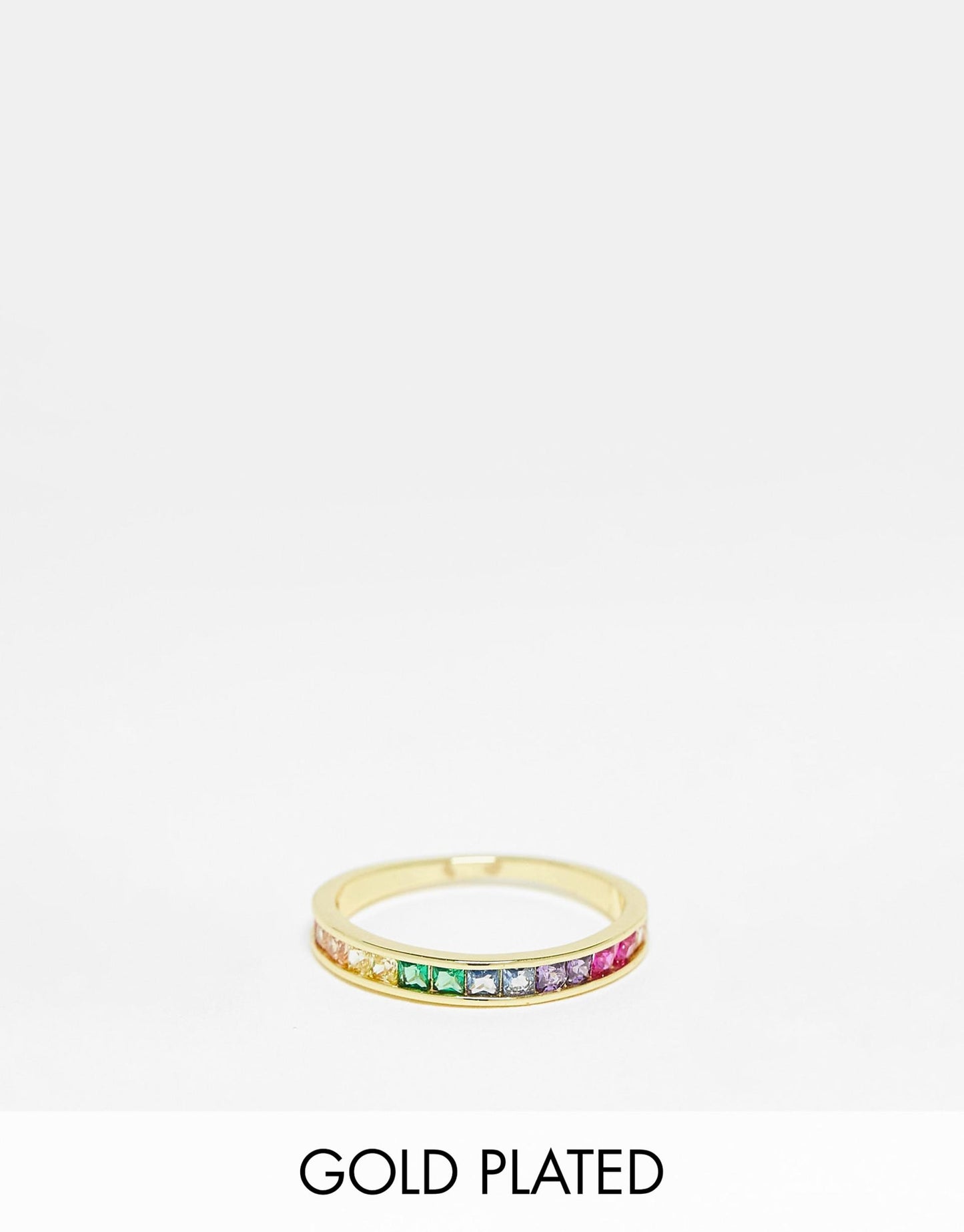 18K Plated Rainbow Stacking Ring