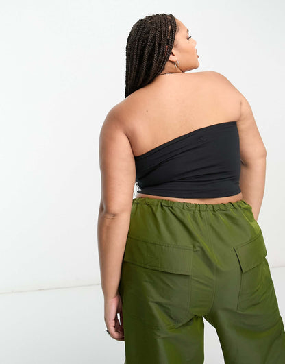 Plus Jersey Double Lined Bandeau Top