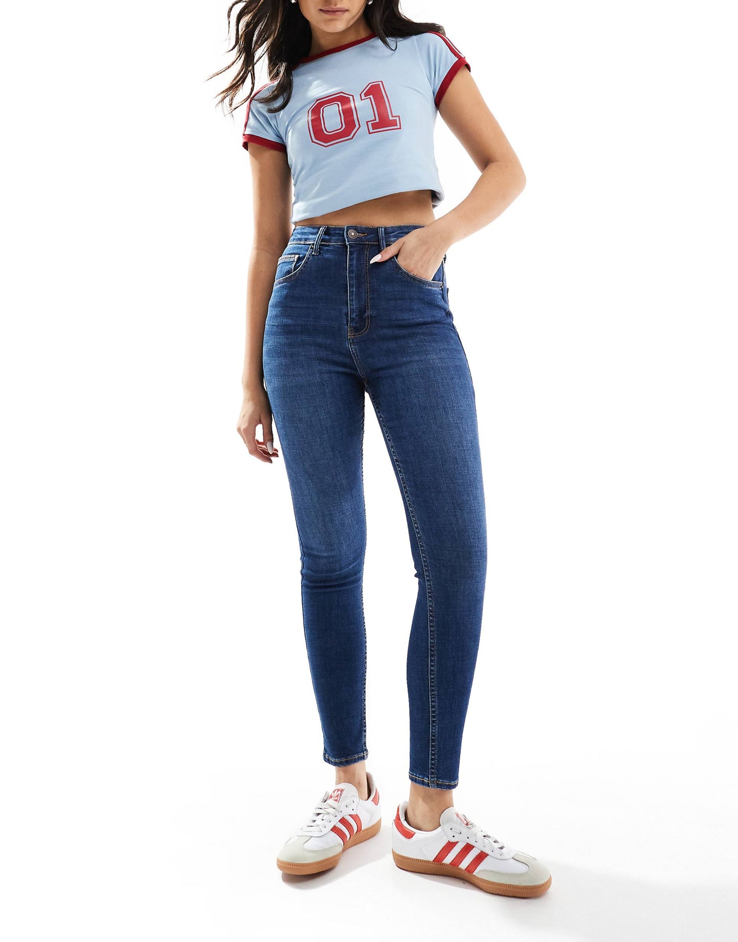 High Waist Ankle Length Skinny Jean