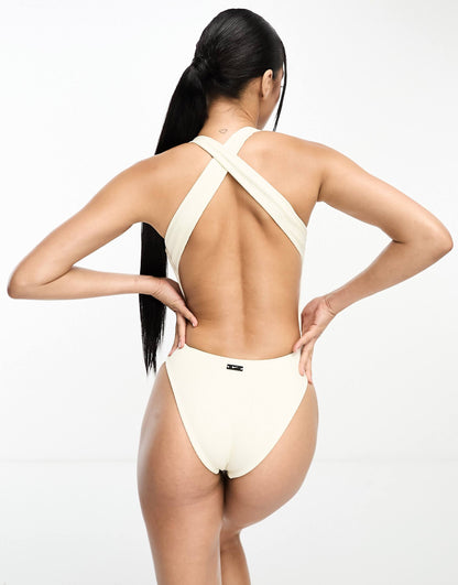 Elevated Essentials Ribbed Crossback Swimsuit
