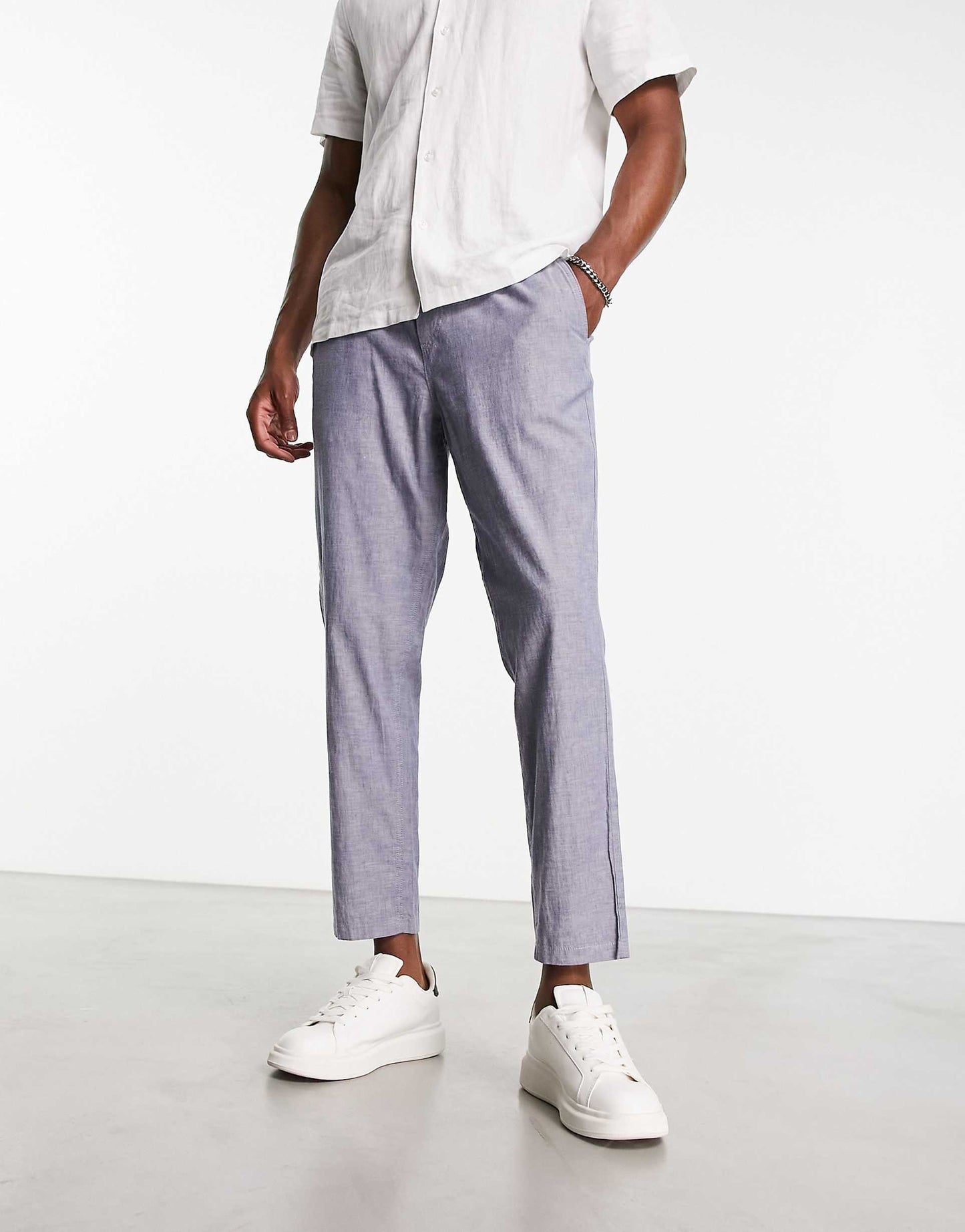 Intelligence Drawstring Linen Mix Trouser