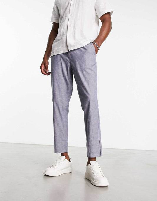 Intelligence Drawstring Linen Mix Trouser