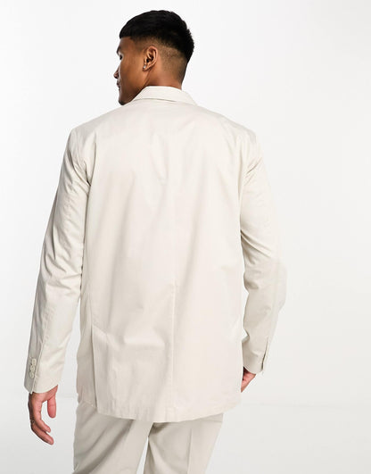 Premium Relaxed Fit Double Breasted Suit Jacket