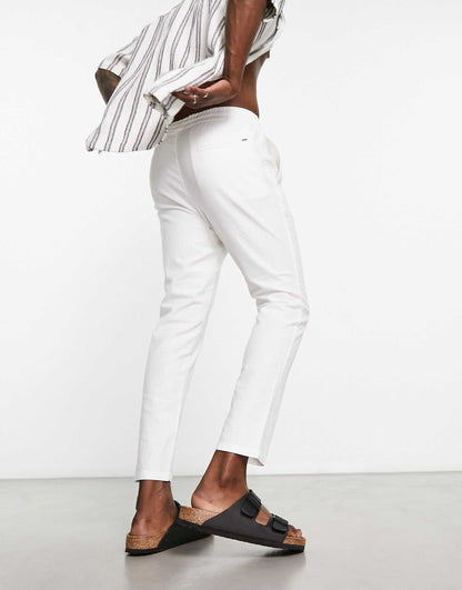 Linen Mix Cropped Trouser