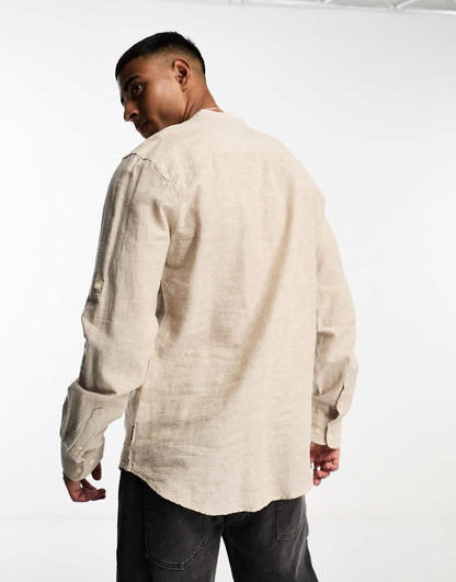 Linen Mix Overhead Shirt