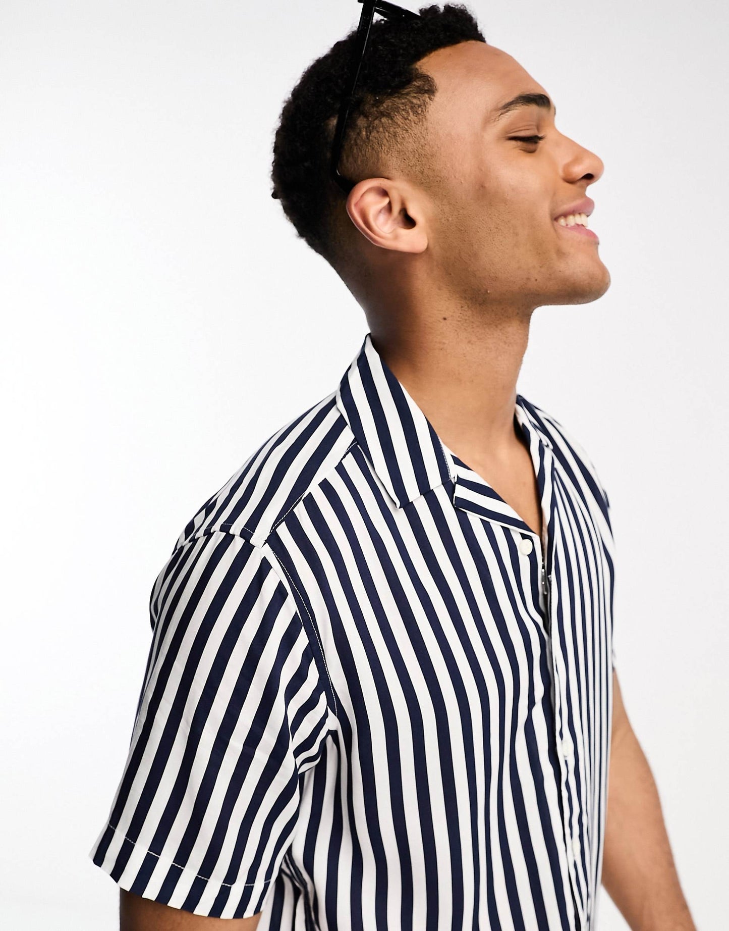 Revere Collar Stripe Shirt