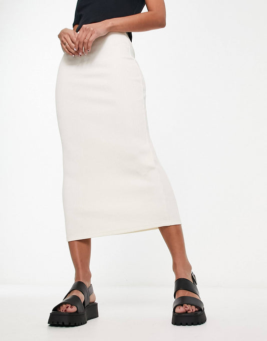 Ribbed Midaxi Skirt