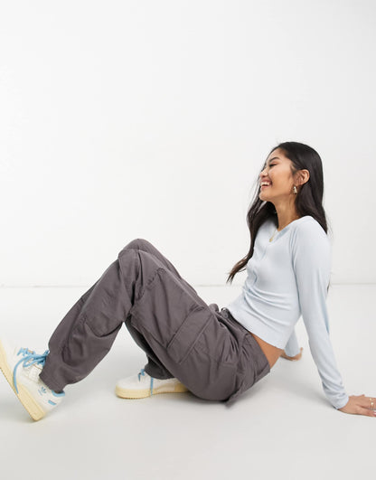 Long Sleeve Top With Exposed Seam