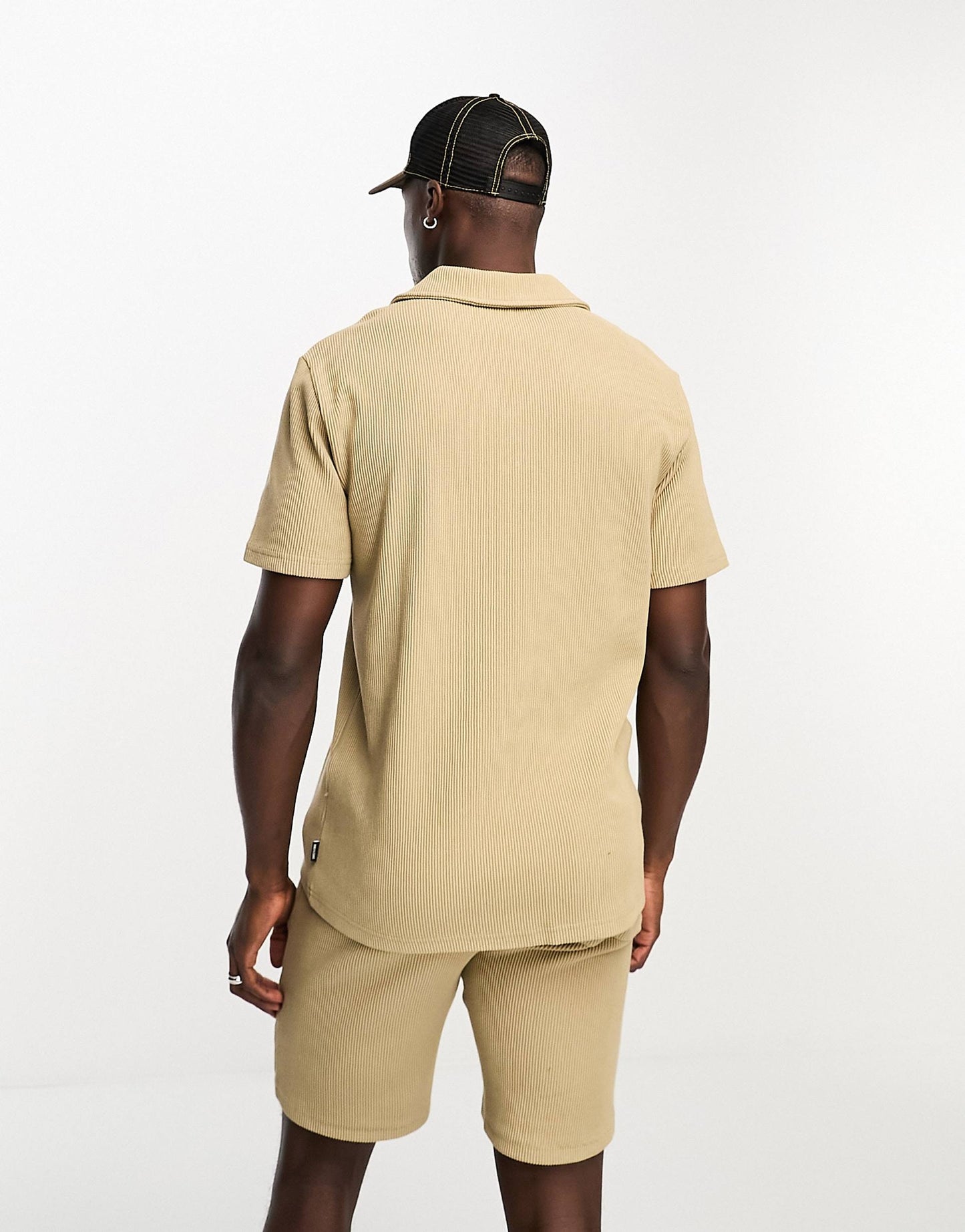 Ribbed Oversized Polo Co-Ord