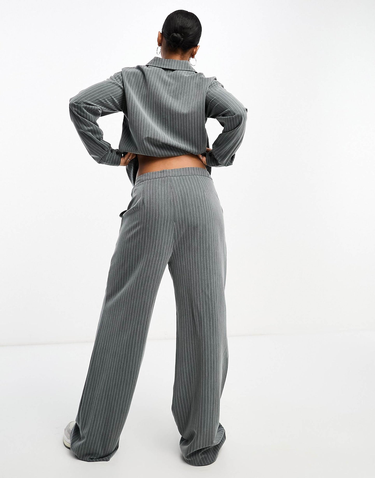 Pinstripe Wide Leg Trouser Co-Ord