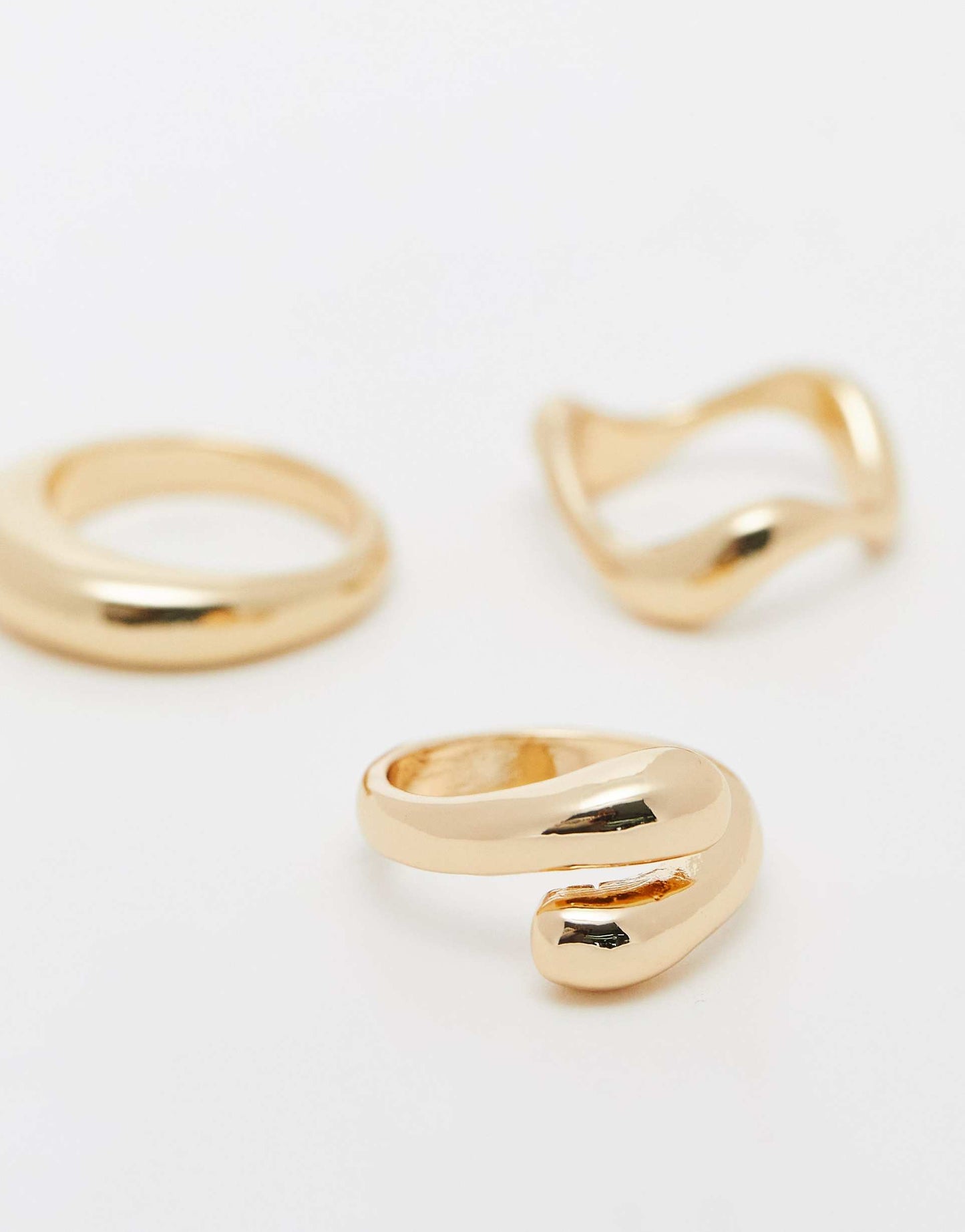 Pack Of 3 Rings With Mixed Minimal Designs