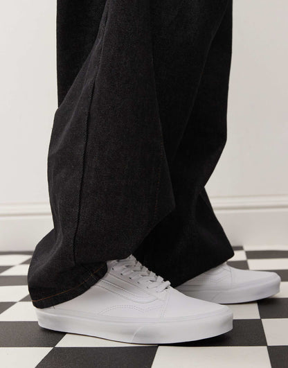 Old Skool Faux Leather Trainers