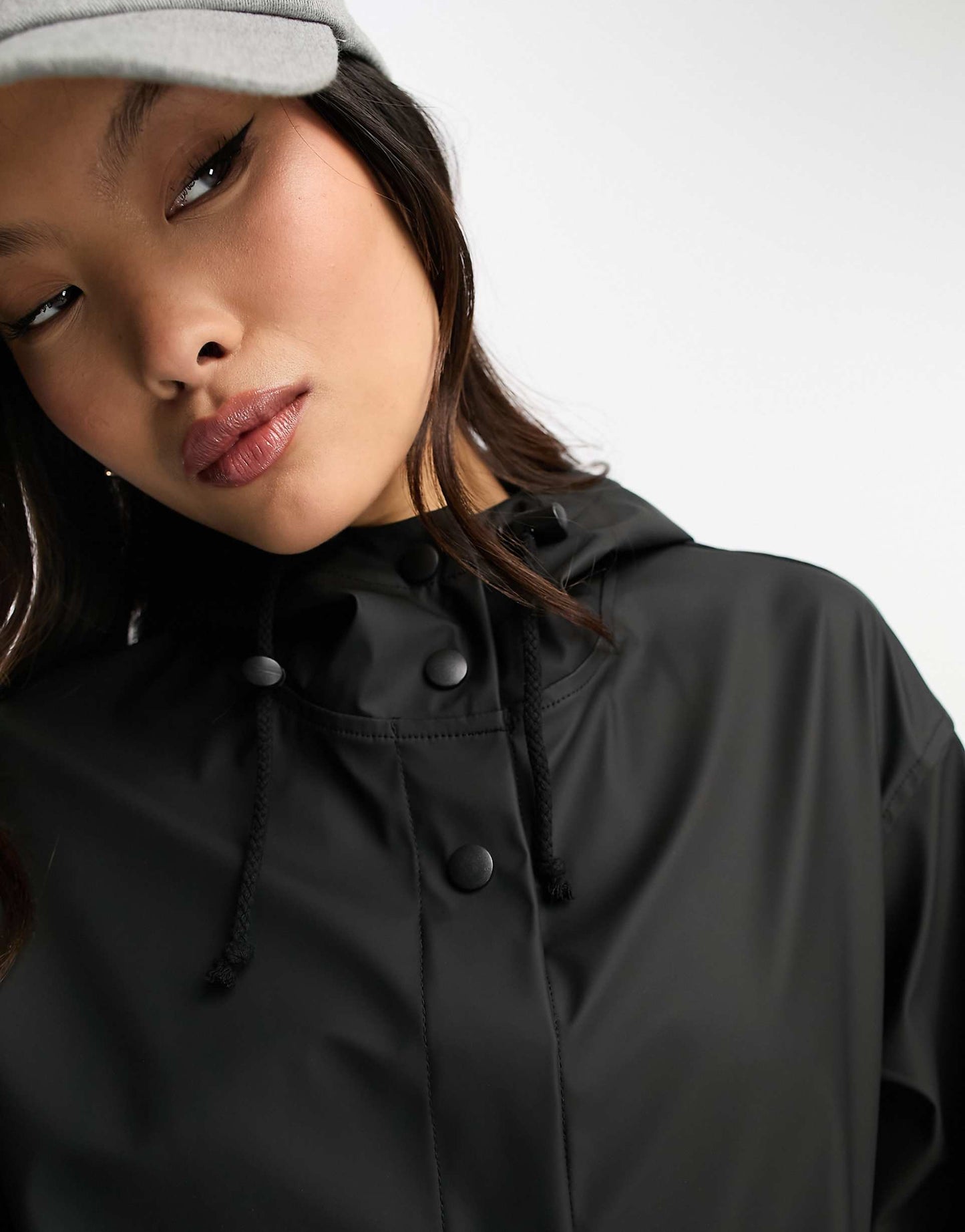 Petite Rubberised Rain Parka Coat
