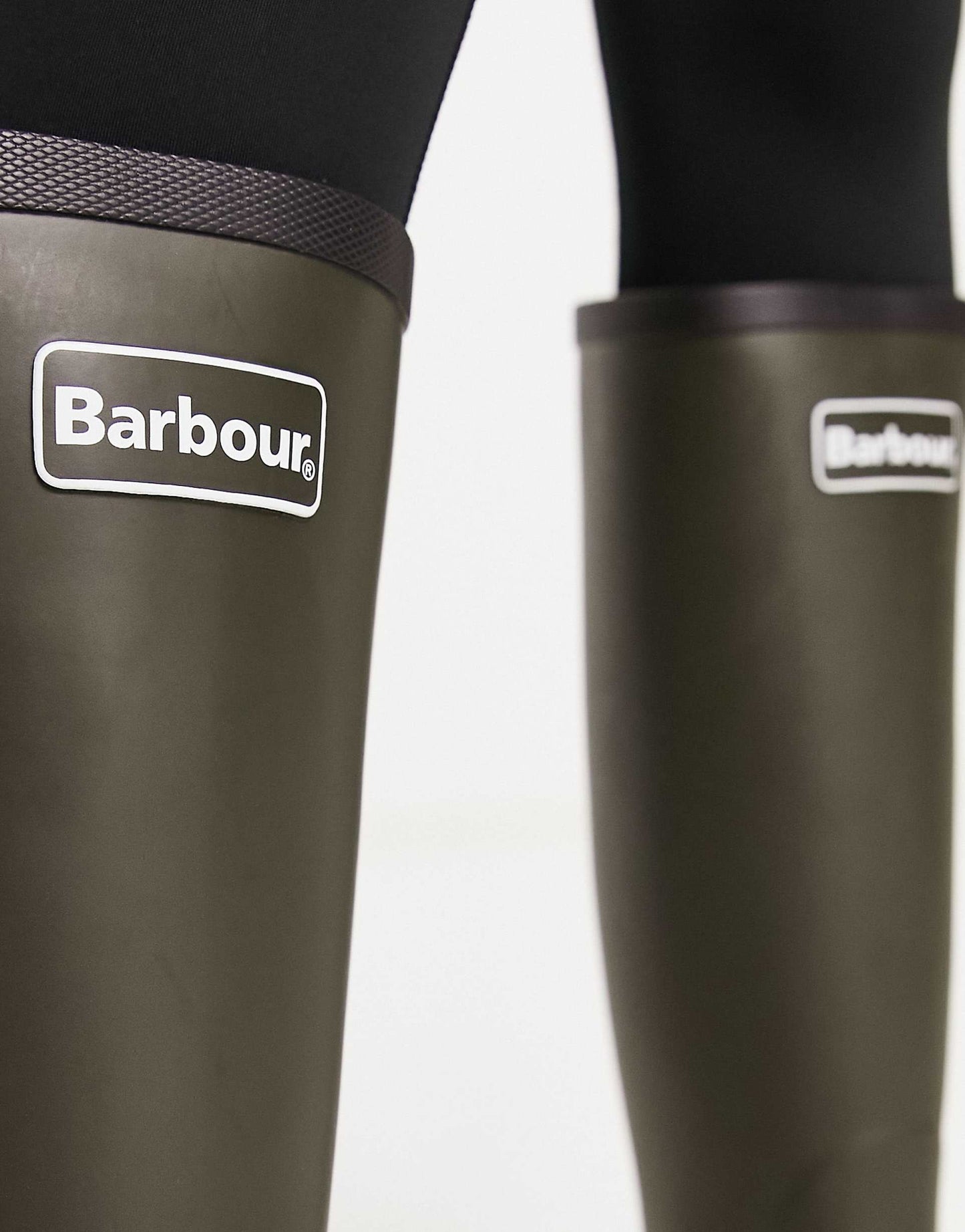 Abbey Tall Wellington Boot With Logo Detail