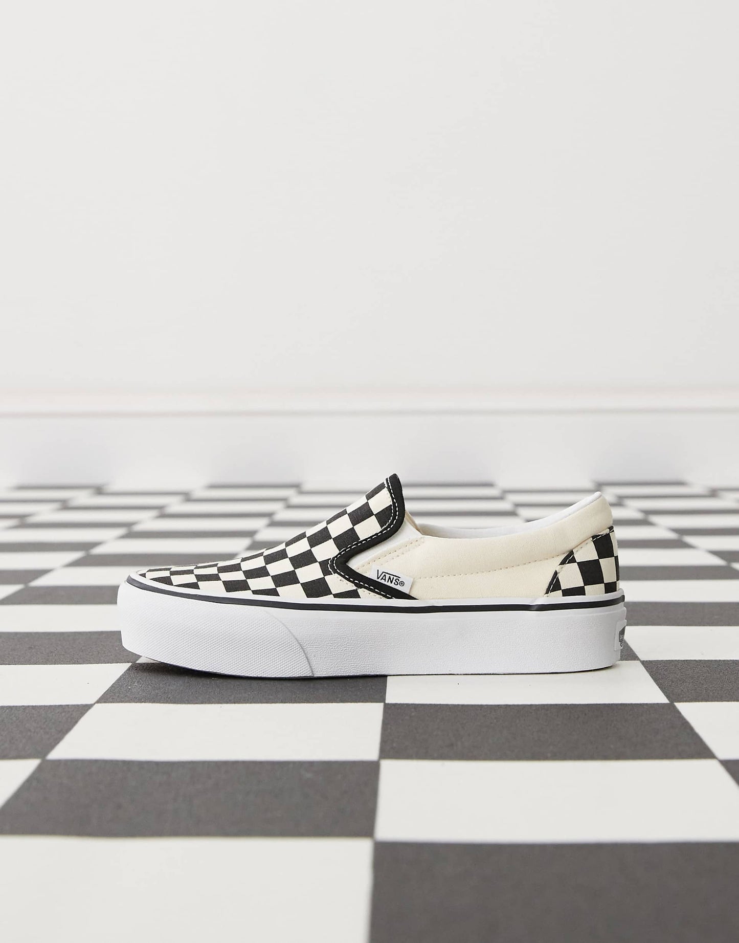 Classic Slip-On Platform Checkerboard Trainers