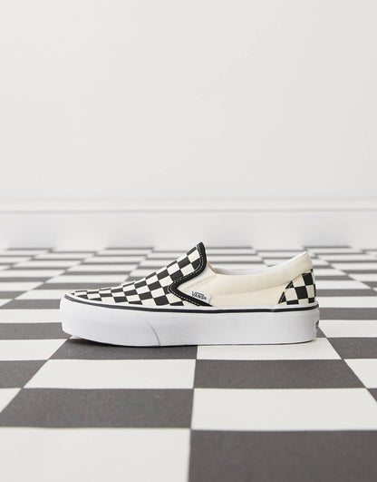 Classic Slip-On Platform Checkerboard Trainers
