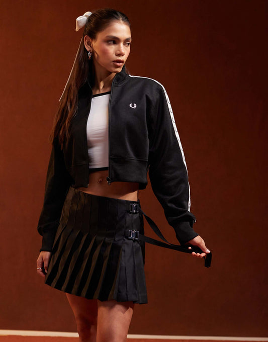 Cropped Taped Track Jacket