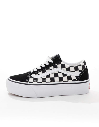 Checkerboard Old Skool Platform Trainers