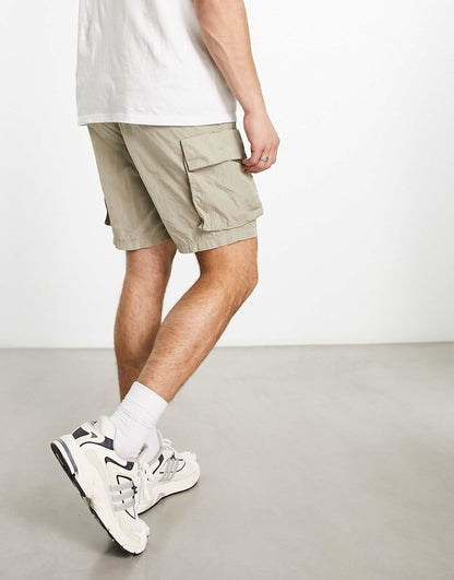 Krinkle Nylon Cargo Shorts