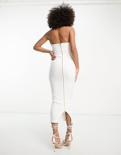 Halterneck Zip Back Maxi Dress
