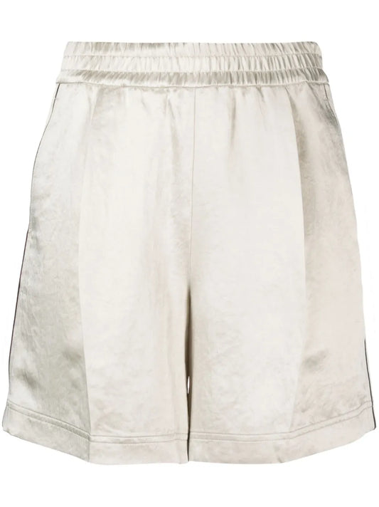 Satin-Finish Cotton Shorts
